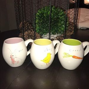 RAE DUNN Set Of 3 Easter Coffee Mugs